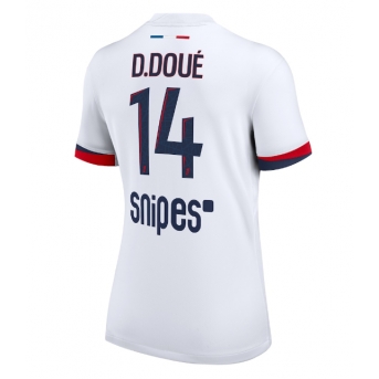 Billige Fotballdrakt Paris Saint-Germain Desire Doue #14 Replika Bortedrakt Dame 2025-26 Kortermet